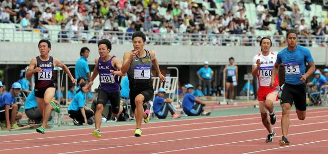 山県、日本歴代４位１０秒０３　“神業”スタートで今季３度目自己記録更新