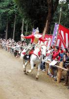 地元・毛呂山町のイベントで流鏑馬を行った競泳の瀬戸大也