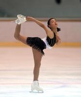 坂本花織はショートプログラムで華麗に演技し首位に立った＝京都アクアリーナ（撮影・山口登）