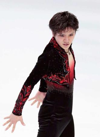 　男子フリーに出場した宇野昌磨の演技