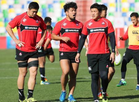 ラグビー日本代表が最終調整 ジョージア戦向け