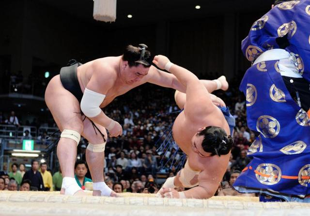 新入幕の石浦が１敗で優勝争いトップタイ　鶴竜敗れ、日馬富士と３人が並ぶ