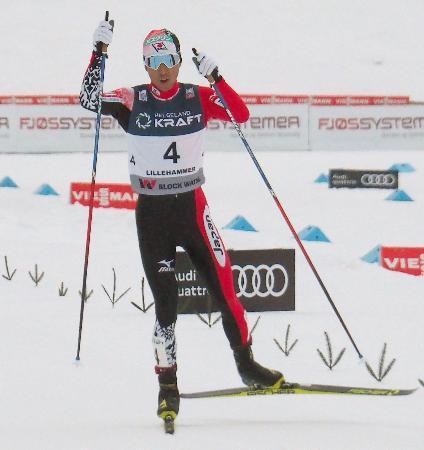 　ノルディックスキーのＷ杯複合個人第４戦で６位の渡部暁斗＝リレハンメル（共同）