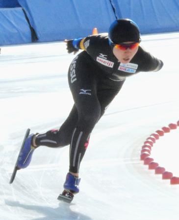 　女子３０００メートルで優勝した高木美帆＝苫小牧市ハイランドスポーツセンター