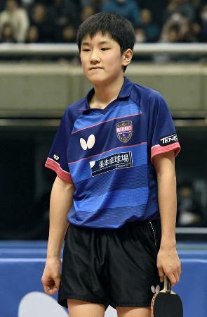 卓球、１３歳張本が最年少で代表 世界選手権個人戦
