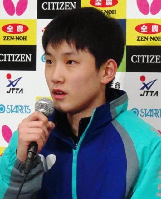 １３歳張本 世界選手権代表に最年少選出　倉嶋監督も期待「どこまで成長するか」