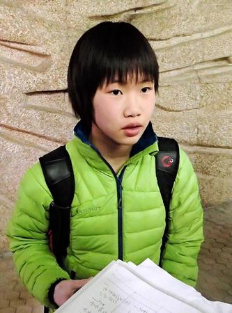 　予選トップ通過を果たした１３歳の森秋彩