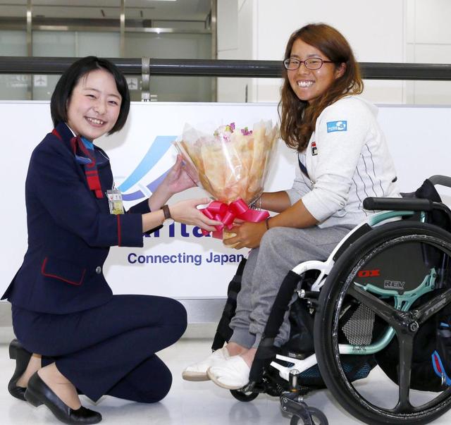 上地結衣帰国　全豪ＯＰ車いすの部初制覇、目標は「１年で全タイトルそろえる」