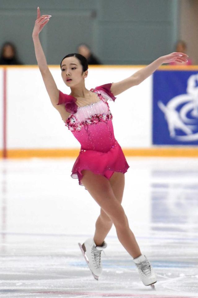 　フィギュア女子で優勝した本田真凜のフリー
