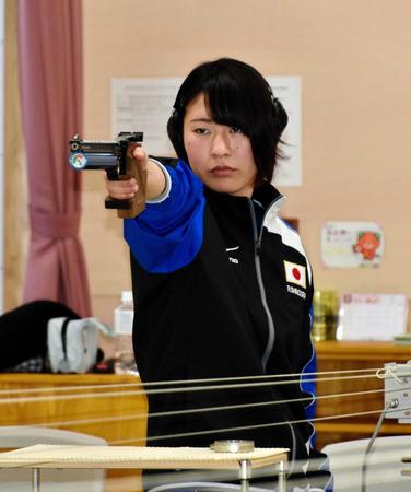 　国体Ｖに照準を合わせ、練習に励む篠浦