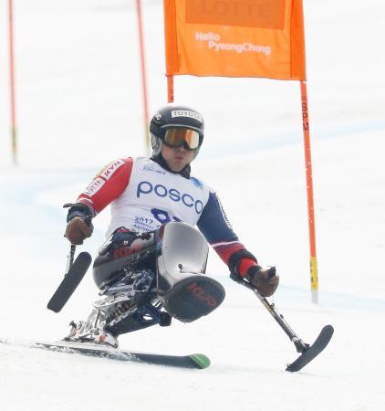 滑降男子座位で森井大輝がＶ 平昌パラテスト大会