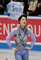 　男子シングルＳＰを終え、舌を出す羽生結弦