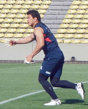 ラグビー日本代表が前日練習 CTB立川「試合勘取り戻す」