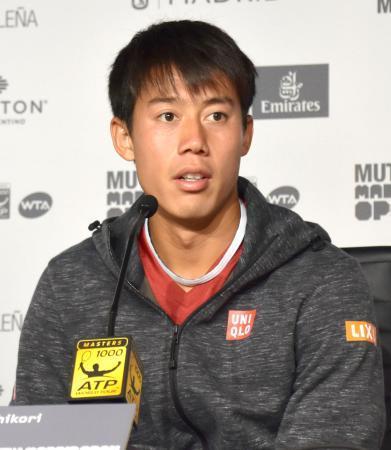 テニス錦織圭「なるべく上に」 マドリードＯＰ前に会見