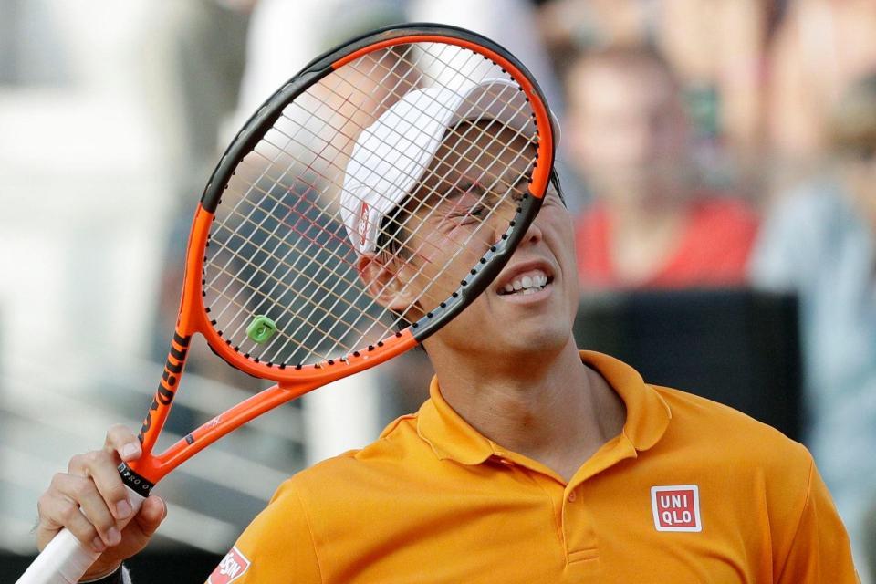 　男子シングルス３回戦で敗れた錦織圭（ＡＰ＝共同）