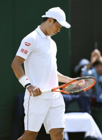 錦織、第１セット落とす ウィンブルドン第５日