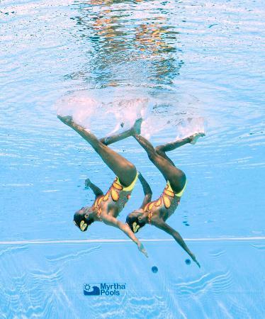 シンクロ乾、中村組は４位 世界水泳第３日