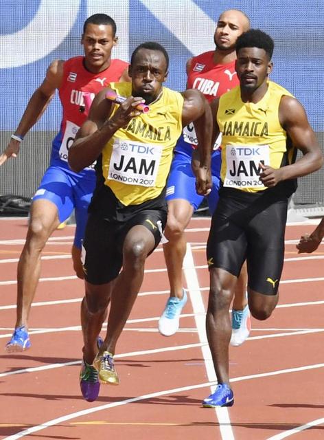 ジャマイカ 危なっかしいバトンリレーも ボルト有終金へ 決勝進出 スポーツ デイリースポーツ Online