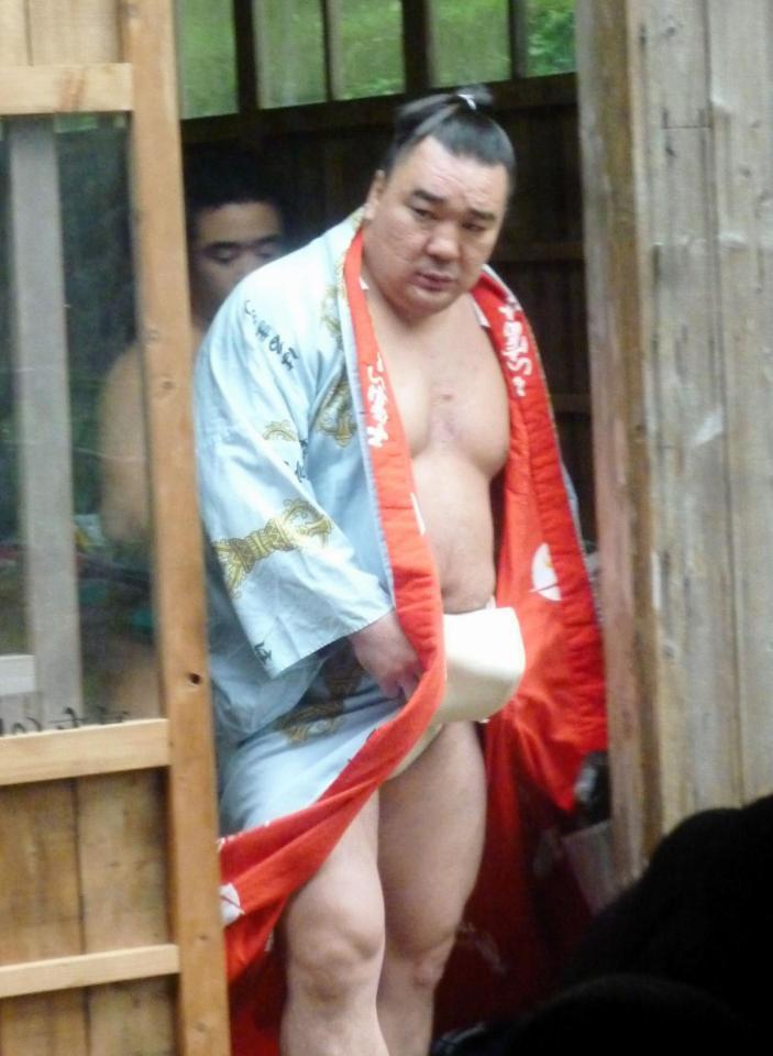 　朝稽古を行った日馬富士