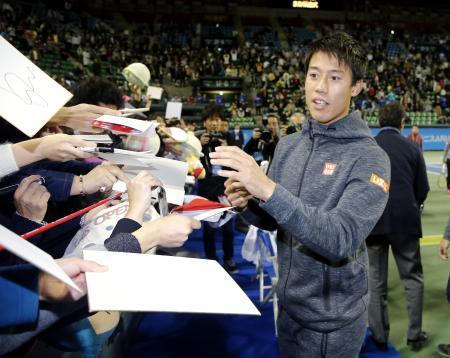 錦織圭「手首は順調に回復」 ファンの前で初めて報告