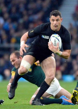 　ラグビーＷ杯準決勝で南アフリカ戦に出場したニュージーランドのダン・カーター＝２０１５年１０月