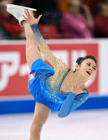 　女子で優勝した宮原のフリー