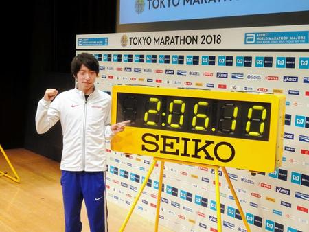 東京マラソンで日本記録更新となる「２時間６分１０秒」を目標に掲げた設楽悠太