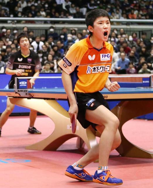 １４歳張本が史上最年少Ｖ　歴史的勝利！王者・水谷撃破で東京五輪金メダル宣言