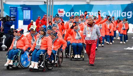 日本選手団２５人が平昌で入村式 ９日開幕のパラリンピック
