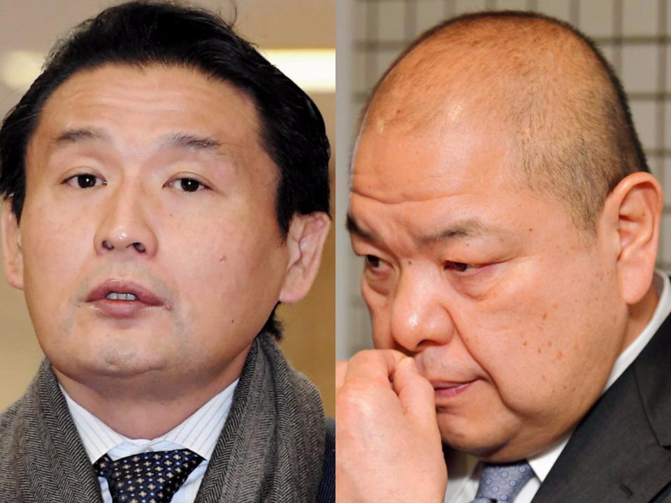　貴乃花親方（左）と八角理事長