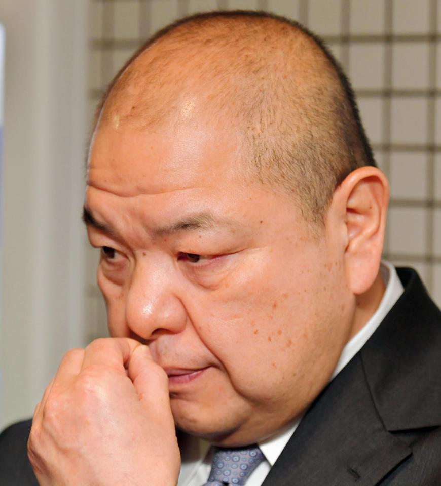 八角理事長＝エディオンアリーナ大阪（１０日）