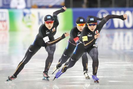 Ｗ杯女子追い抜き、日本が優勝 スピードスケート、最終戦