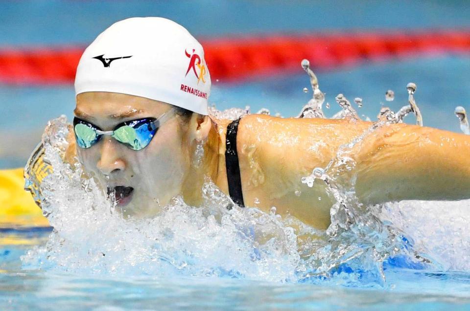 　５６秒５８の日本新をマークし決勝進出を決めた池江璃花子