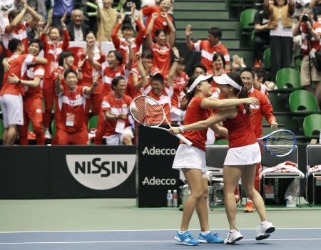 テニス日本女子、ＷＧ２部復帰 フェド杯で英国破る