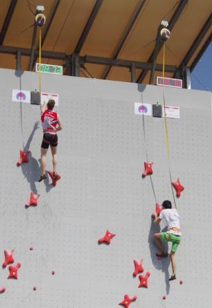 スポーツクライミング楢崎明７位 国際連盟公認のスピード大会