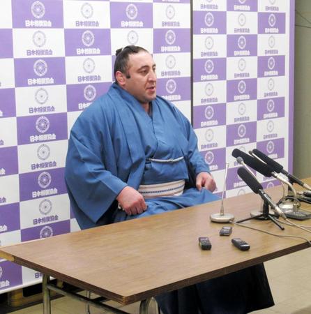 新番付が発表され会見した栃ノ心