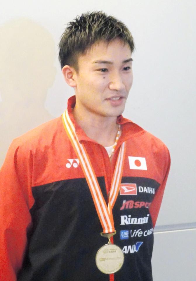 アジア選手権から帰国した桃田賢斗