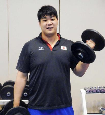 　柔道男子１００キロ超級で世界選手権代表に初選出された小川雄勢