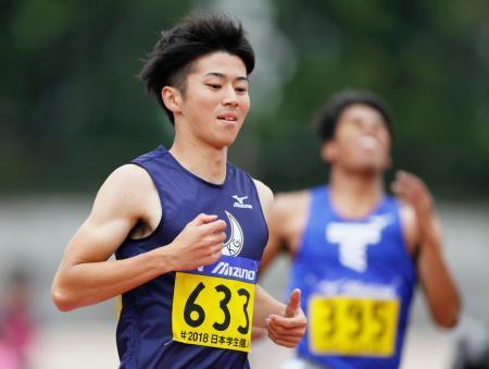 　男子１００メートル予選　１０秒３２でゴールした多田修平。準決勝を棄権した＝ＳｈｏｎａｎＢＭＷスタジアム平塚