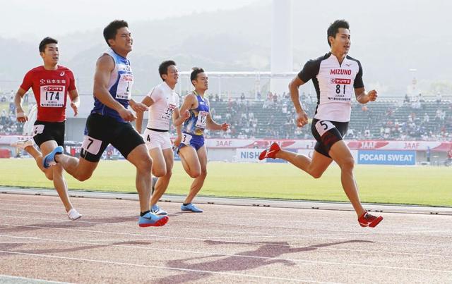 桐生、２００メートルは４位　アジア大会個人代表逃す　日本初９秒台男まさか
