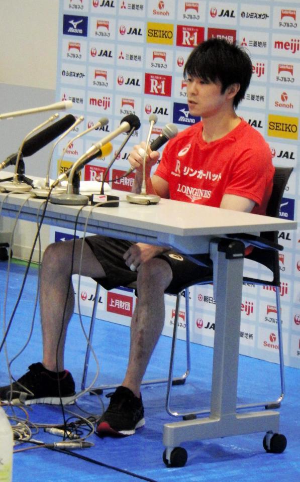 全日本種目別に向けて意気込む内村航平＝高崎アリーナ