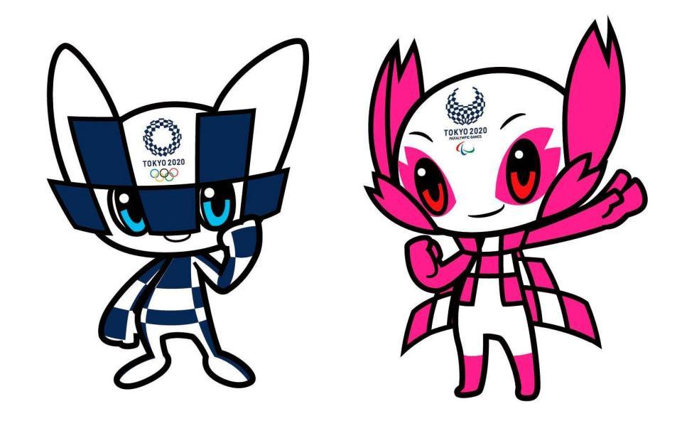 　東京五輪のマスコット（左）とパラリンピックのマスコット