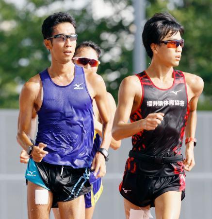 競歩、暑さ対策合宿を公開 「深部体温」や汗の成分を計測