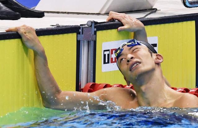 入江陵介、男子１００背泳ぎアジア大会３連覇ならず　５２秒５３で銀メダル