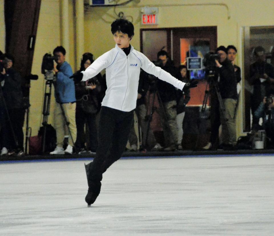 今季のフリーを披露する羽生結弦＝カナダ、トロント