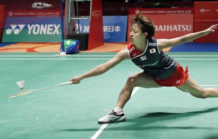 　準決勝で大堀彩にストレート勝ちした奥原希望（共同）