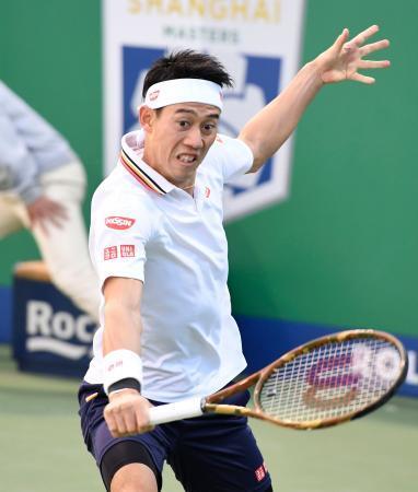 男子テニス、錦織が準々決勝へ マスターズ上海単３回戦