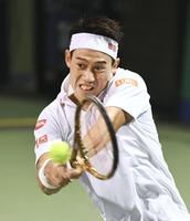 　シングルス準々決勝に進出した錦織圭＝上海（共同）