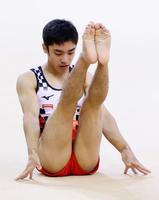 男子種目別決勝　白井健三の床運動＝ドーハ（共同）