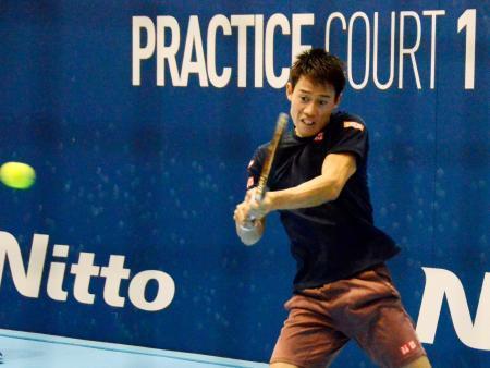 錦織圭、アンダーソン戦へ調整 ＡＴＰファイナル